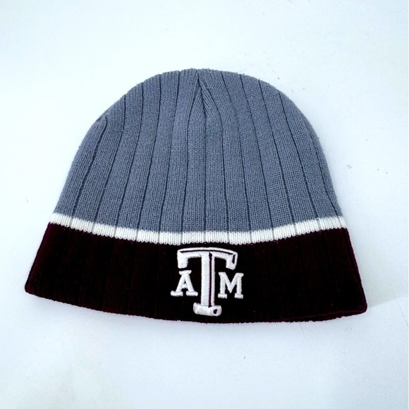 Texas A&M Aggies Gray and Maroon Knit Beanie - Picture 2 of 7